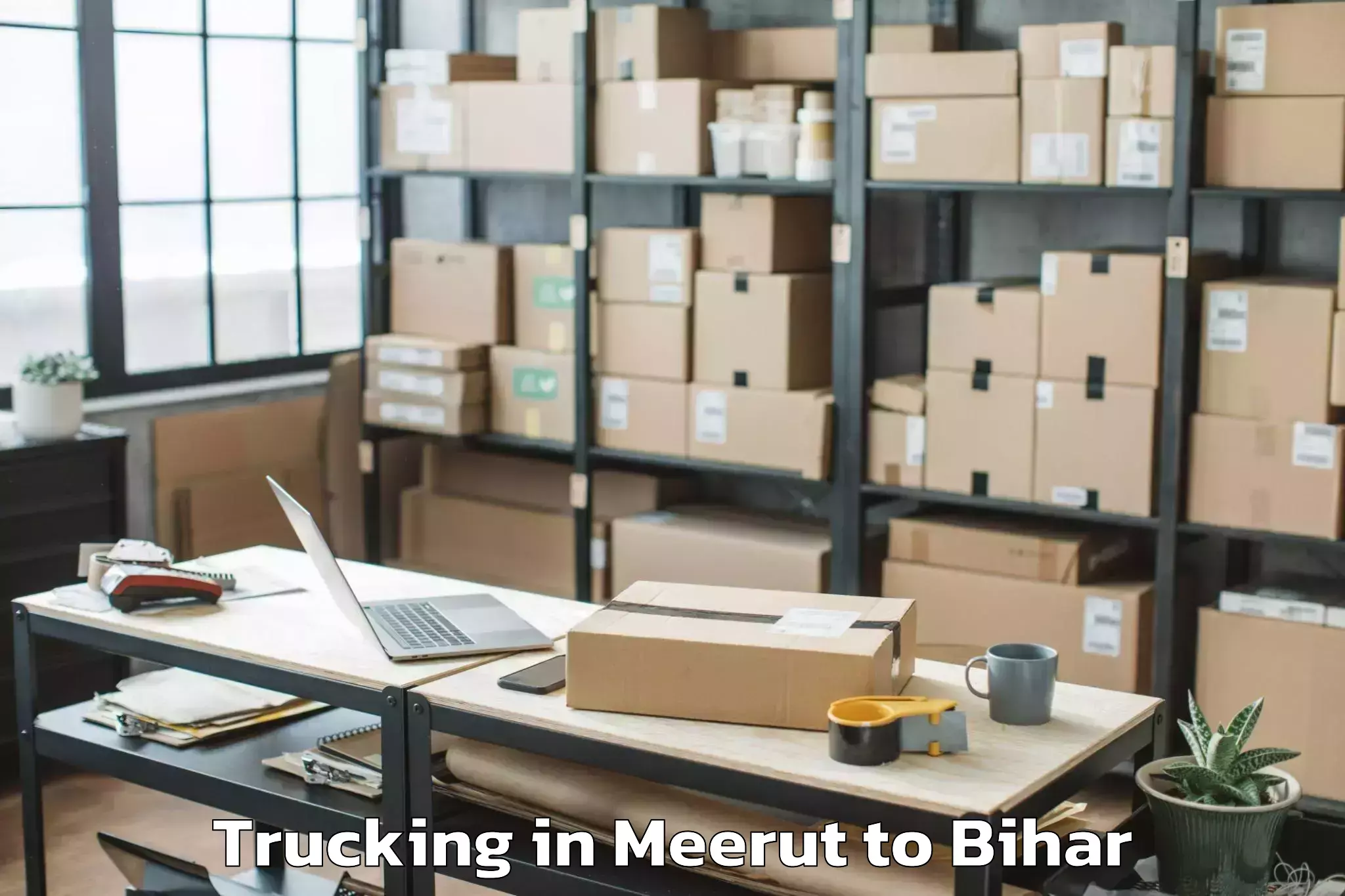 Reliable Meerut to Simri Bakthiyarpur Trucking